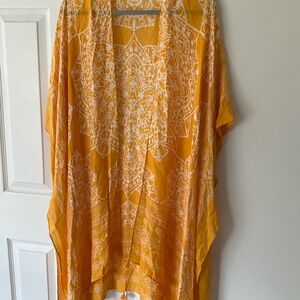 Yellow Patterned Swim Coverup